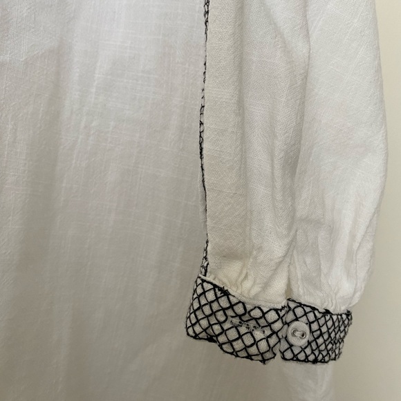 Zara linen tunic with black thread detailing - Picture 4 of 8
